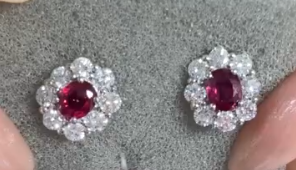 Pt900 Ruby Earrings J0601Z5RQU