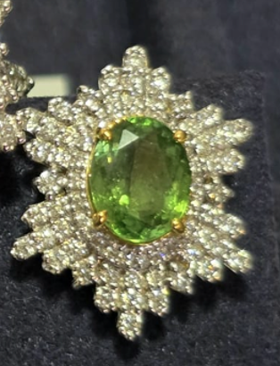 Tsavorite Garnet Earrings SYCB28a