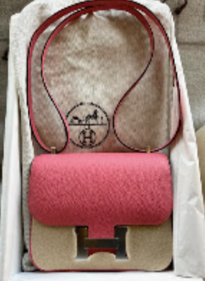 Hermes Mini Constance Rose Azalee PHW K Epsom ALTC1020