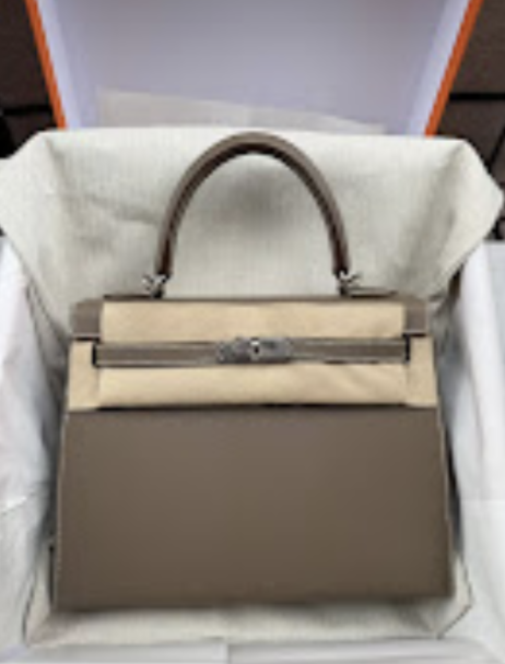 Hermes Kelly25 Etoupe Phw G Epsom ALTC1151