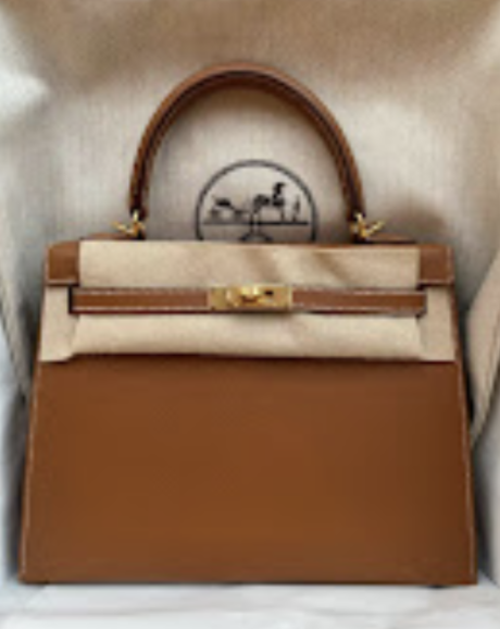 Hermes Kelly25(1)(2) Gold GHW G Epsom ALTC1154