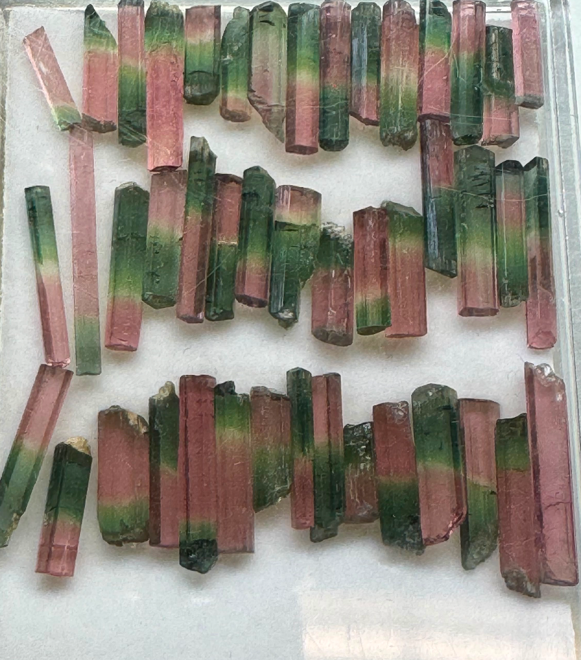 34.75CT ROUGH BICOLOR TOURMALINE SET DXBCS6215