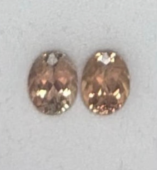 7.66CT OVAL TOURMALINE PAIR DXBCS6238