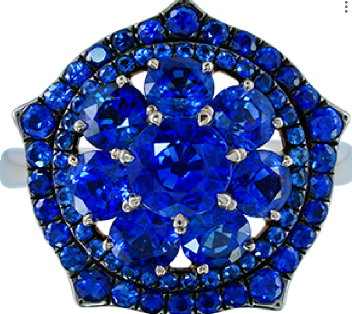 Royal Blue Sapphire Ring GRS Sri Lanka Heated R1614