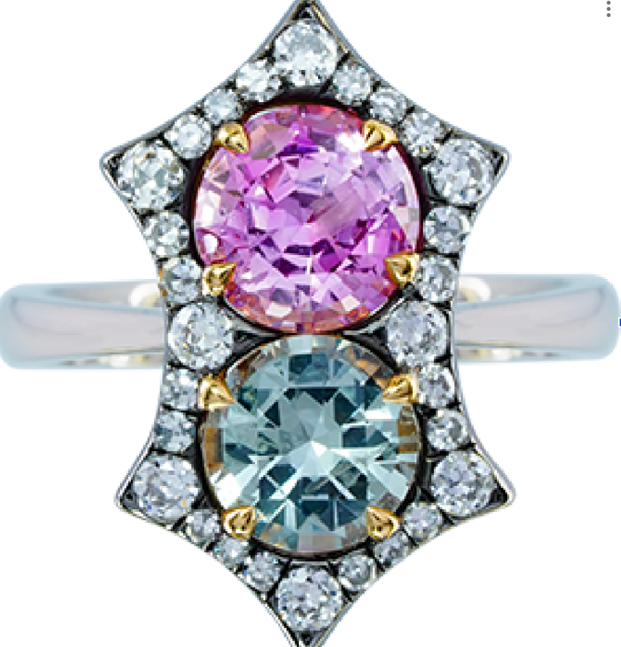 Sapphire Diamond Ring R1644