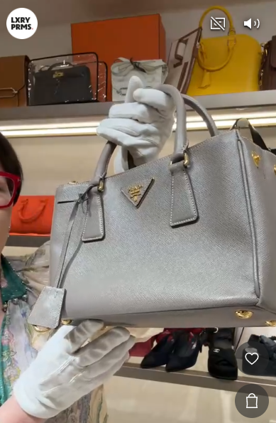 Prada Small Saffiano Beige Tote