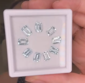 5.00ct Aquamarine Emerald Calibration Set 4x6 DXBCS6300