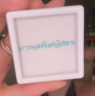1.00ct Neon Blue Apatite Melee Set 2mm DXBCS6302