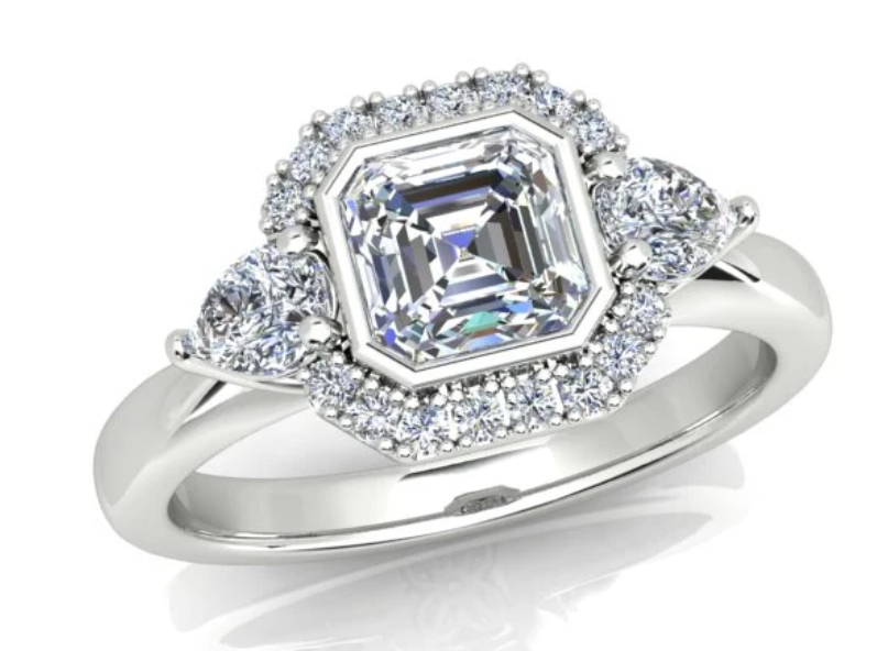 0.61ct Magic Emerald Ring in 18K White Gold