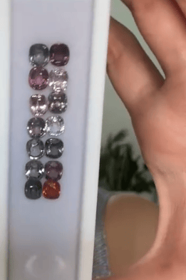 Luxury Promise 10.23ct cushion spinel set DXBCS4768