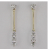 Gold Drop with 0.56ct Diamond Earrings in 18K Yellow Gold