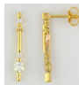 Gold Drop with 0.55ct Diamond Earrings in 18K Yellow Gold