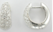 Diamond Huggie Earrings in 18K White Gold