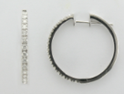 Diamond Hoop Earrings in 18K White Gold