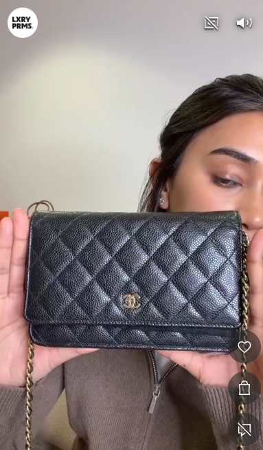 Chanel Caviar Wallet On Chain DBXL0160