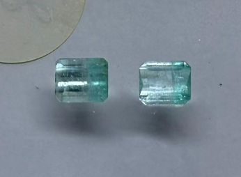 1.84CT EMERALD CUT NIGERIAN PARAIBA PAIR DXBCS6194