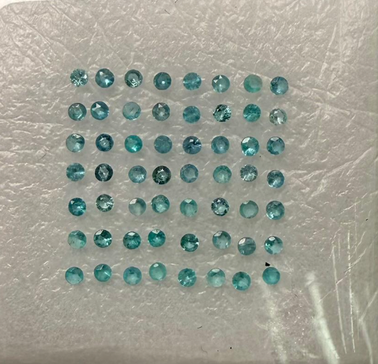 2ct, 2.2mm BRAZIL PARAIBA ROUND SET DXBCS6858