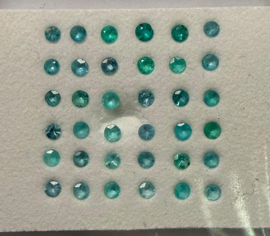 3ct, 2.7-2.6mm BRAZIL PARAIBA ROUND SET DXBCS6859