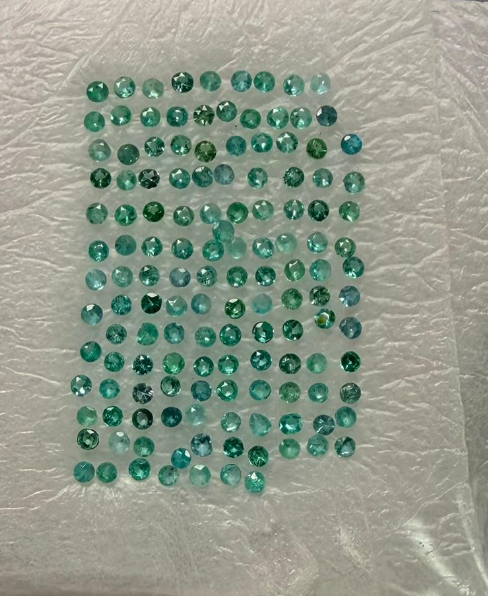 1.5ct BRAZIL PARAIBA ROUND SET DXBCS6861