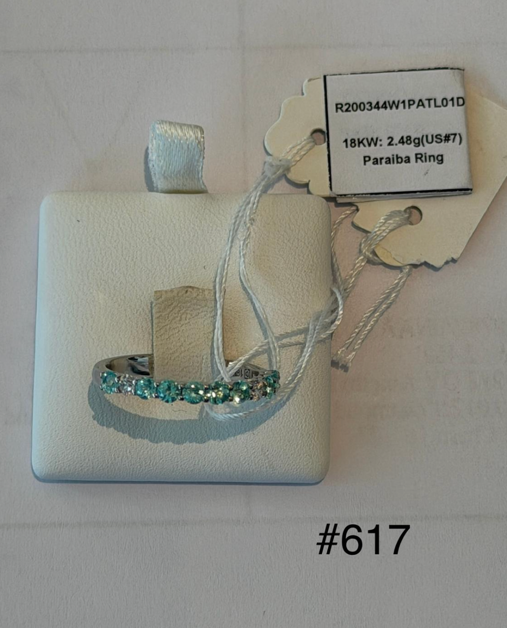 18YG BRAZIL PARAIBA RING SIZE 7 DXBCS7059