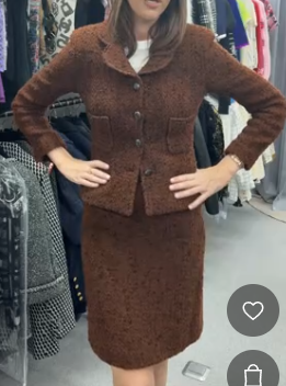 Chanel Rust Black Tweed Two Piece Set 38 102395