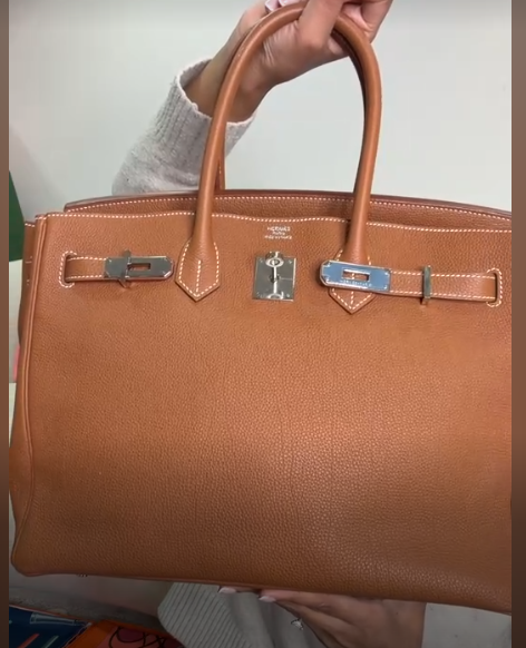 Hermes Birkin 35 gold with silver hardware ALC4448