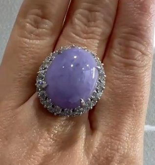 Pt950 Lavender Jade Ring J0814QK99G