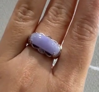 750 Lavender Jade Ring J0901JSDLL