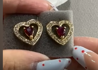 K18 Ruby Earrings J0803G6FSC