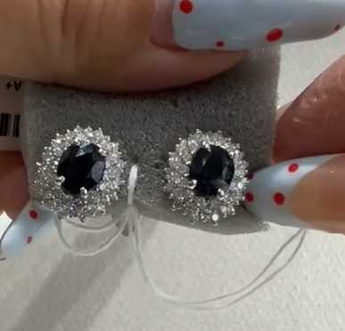 Pt900 Sapphire Earrings J0803BFXNG
