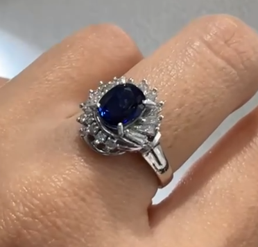 Pt900 Sapphire Ring J0710W4PH2
