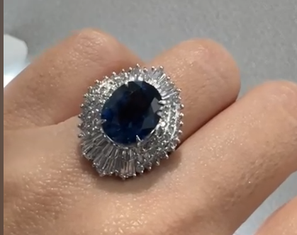 Pt900 Sapphire Ring J091072TL4
