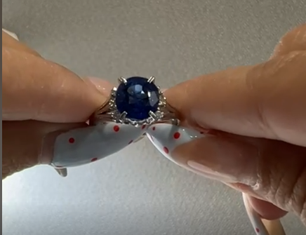 Pt900 Sapphire Ring J0716VDDJU