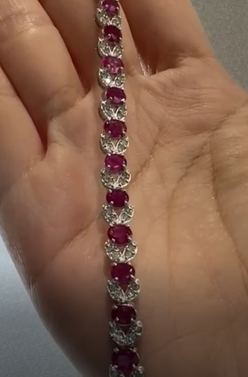 K18WG Colored Stone Bracelet J0915QE9CC