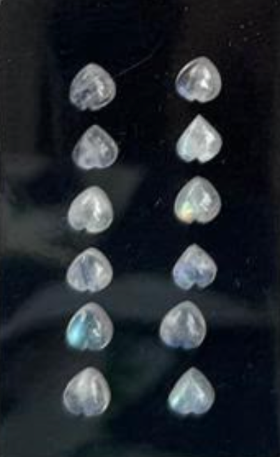 6.79crt Rainbow Moonstone 5mm Heart Shape (12 Pcs Box) RNB5HSCB