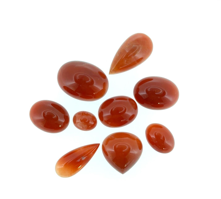 1ct ORANGE MIX BRAZIL HEMATITE QUARTZ BAG DXBCS7163