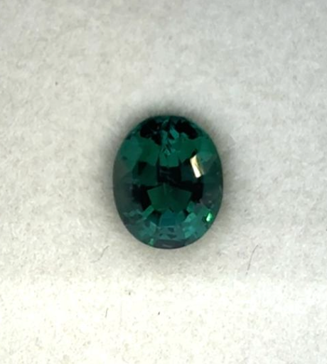 1.6ct GREEN OVAL BRAZIL INDICOLITE TOURMALINE SINGLE DXBCS7185