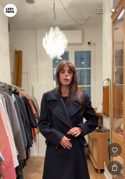 VIVIENNE WESTWOOD black and blue vichy coat AGC4013