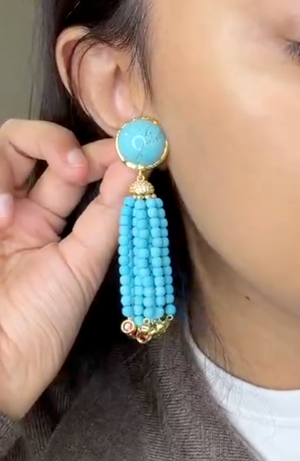Turquoise earrings ALC4443