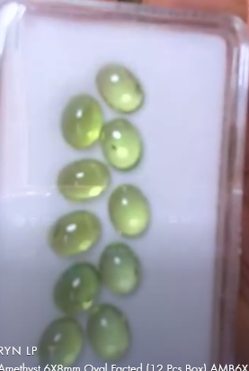 15.17crt Peridot 6X8 Oval cabs (10 Pcs Box) BKK1043