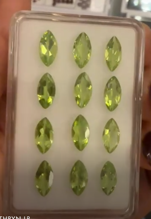 11.84crt Peridot 5X10 Marquee (12 Pcs Box) BKK1050