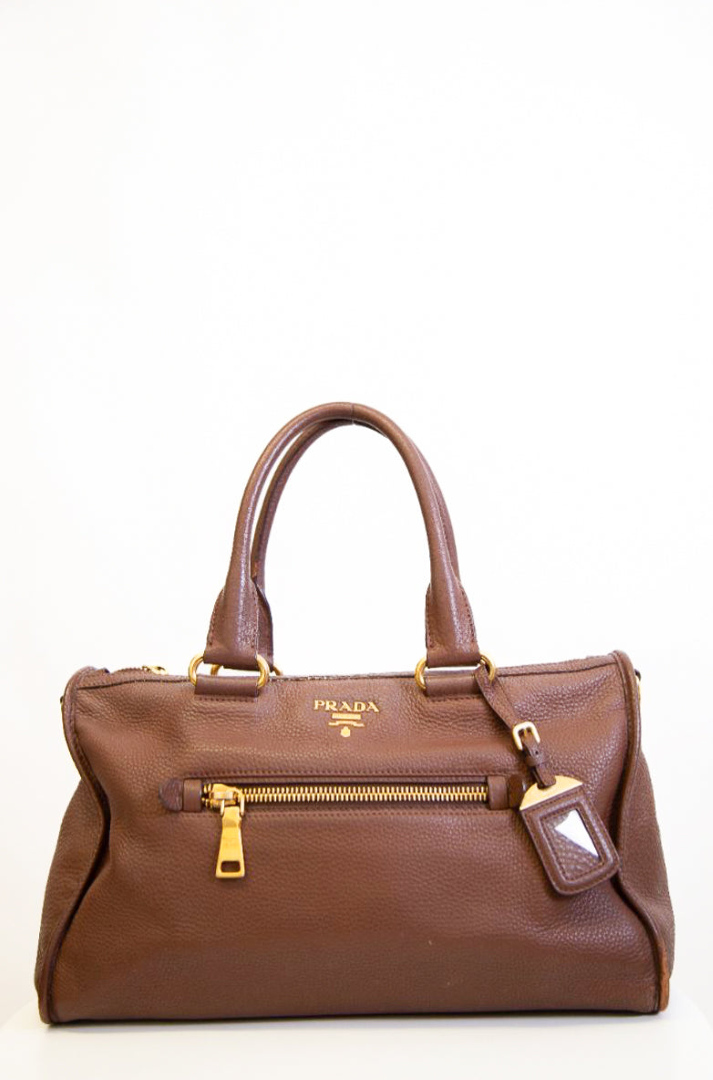 Prada Top Handle Handbag Brown