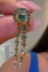 Emerald & Diamonds Earrings HKDXB0908