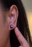 Lapiz Azul Bead Earrings HKDXB0907