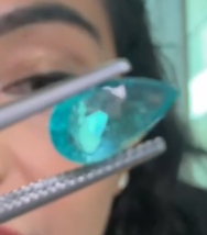 2.85ct Neon Apatite Pear THAIC1255