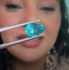2.55ct Neon Apatite Pear THAIC1254