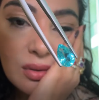 1.95ct Neon Apatite Pear THAIC1256