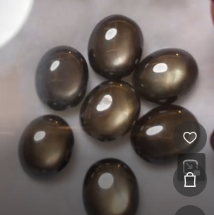 50.00ct Black Star Sapphire Box (7pcs) THAIC1286