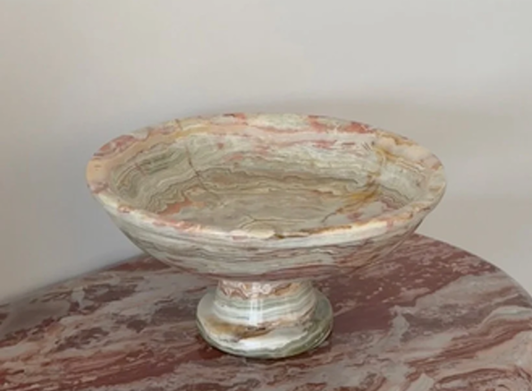 Lee Jade Green Onyx Fruit Bowl