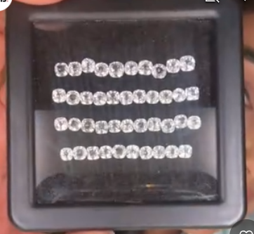 7.83ct White Sapphire Calibration Set Cushion (42 pcs) THAIC0510